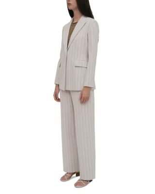 Pinstripe Peak Lapel Jacket