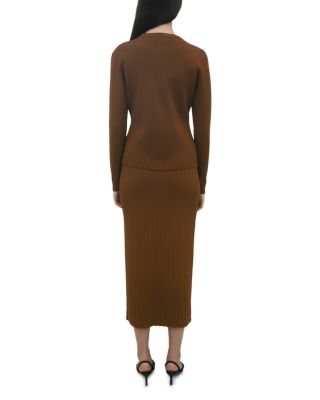 Ribbed Button Front Cardigan