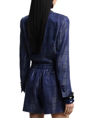 Shiny Checkered Shorts