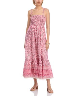 Border Smocked Maxi Dress - Exclusive