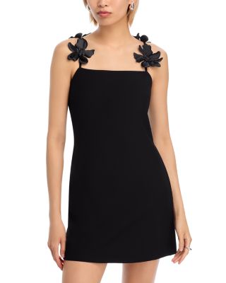 3D Floral Strap Mini Dress - Exclusive