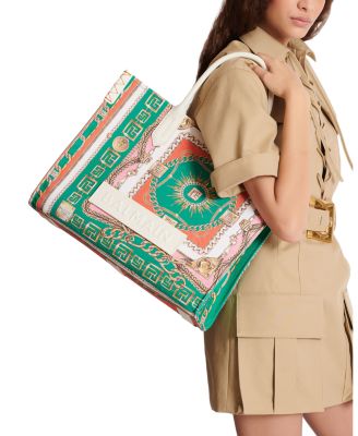 B-Army Medium Tote Bag in Printed Canvas