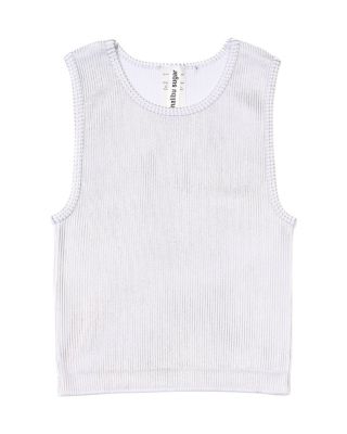  Girls' Metallic Paint Ribbed Sleeveless Top - Big Kid