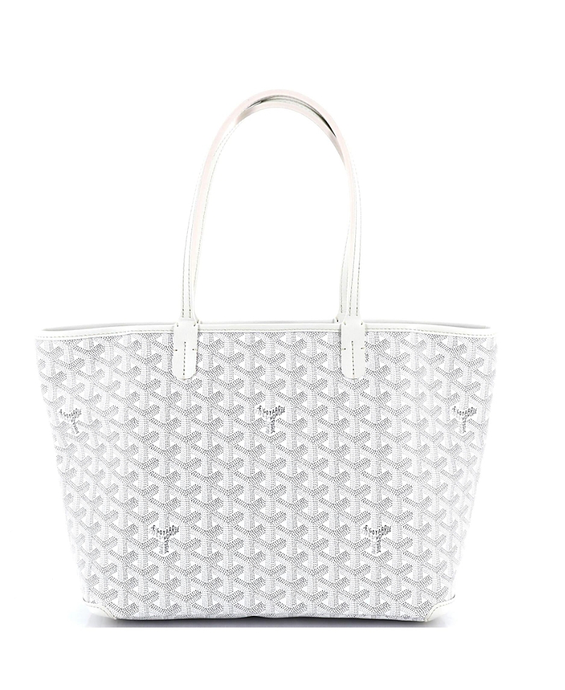 Pre-owned Pre-owned Goyard Goyard Pm Artois Tote Coated Canvas In White