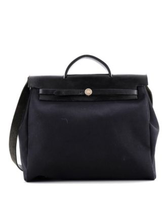 Pre-Owned HERMÈS - 39 Herbag Zip Leather and Toile