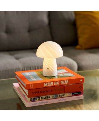 Mini Cordless Glass Mushroom Lamp
