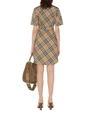 Check Cotton Shirt Dress