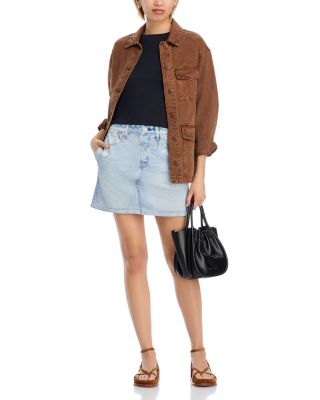 Miramar Terry Denim Mini Skirt