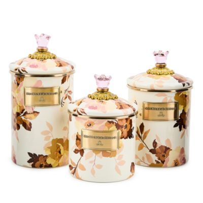 Wild Rose White Medium Canister
