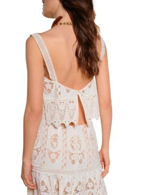 Highlighted Fields Scalloped Lace Maxi Skirt