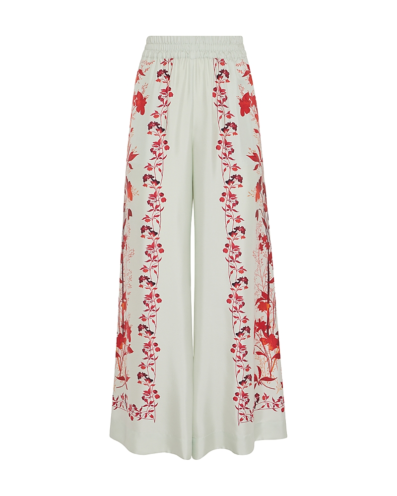La Doublej Foulard Silk Palazzo Pants