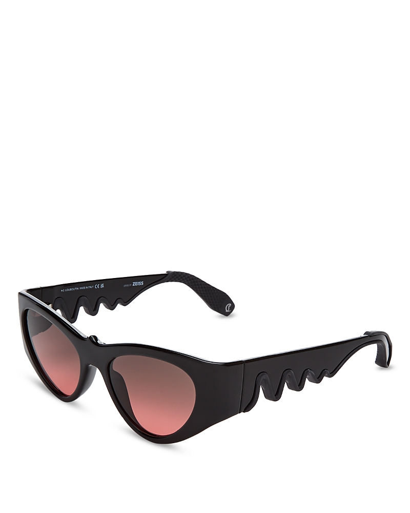 Christian Louboutin Loubishark Acetate Cat-eye Sunglasses In Black