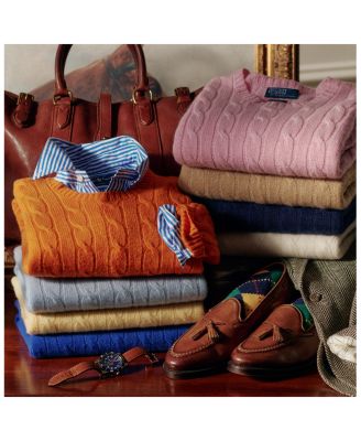 Cashmere Cable Knit Crewneck Sweater