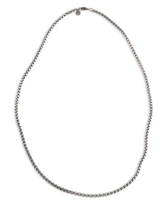 Sterling Silver Naga Box Chain Necklace, 3.7mm