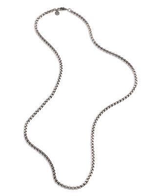 Sterling Silver Naga Box Chain Necklace, 3.7mm