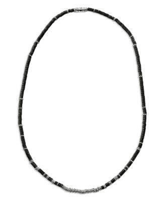  Sterling Silver Heishi Gemstone Necklace, 22"