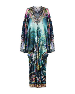 Silk Kaftan Swim Cover-Up