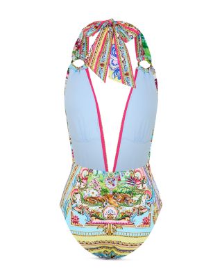 Plunge Halter One Piece Swimsuit