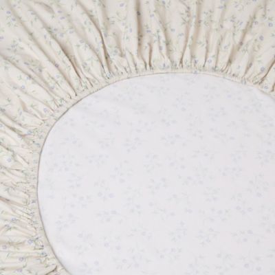 Spring Sprig Printed Cotton Fitted Sheet, Queen