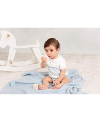 Boys' Pointelle Contrast Knit Romper - Baby