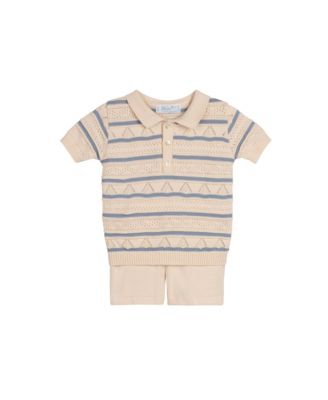 Boys' Pointelle Striped Knit Set - Little Kid