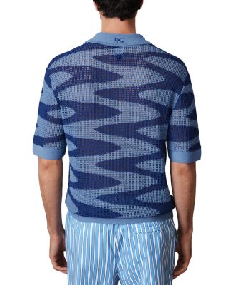 CHE Soleil Wave Jacquard Knit Short Sleeve Shirt