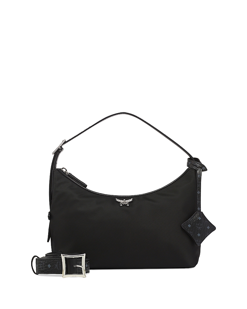 Mcm Aren Hobo Bag In Black