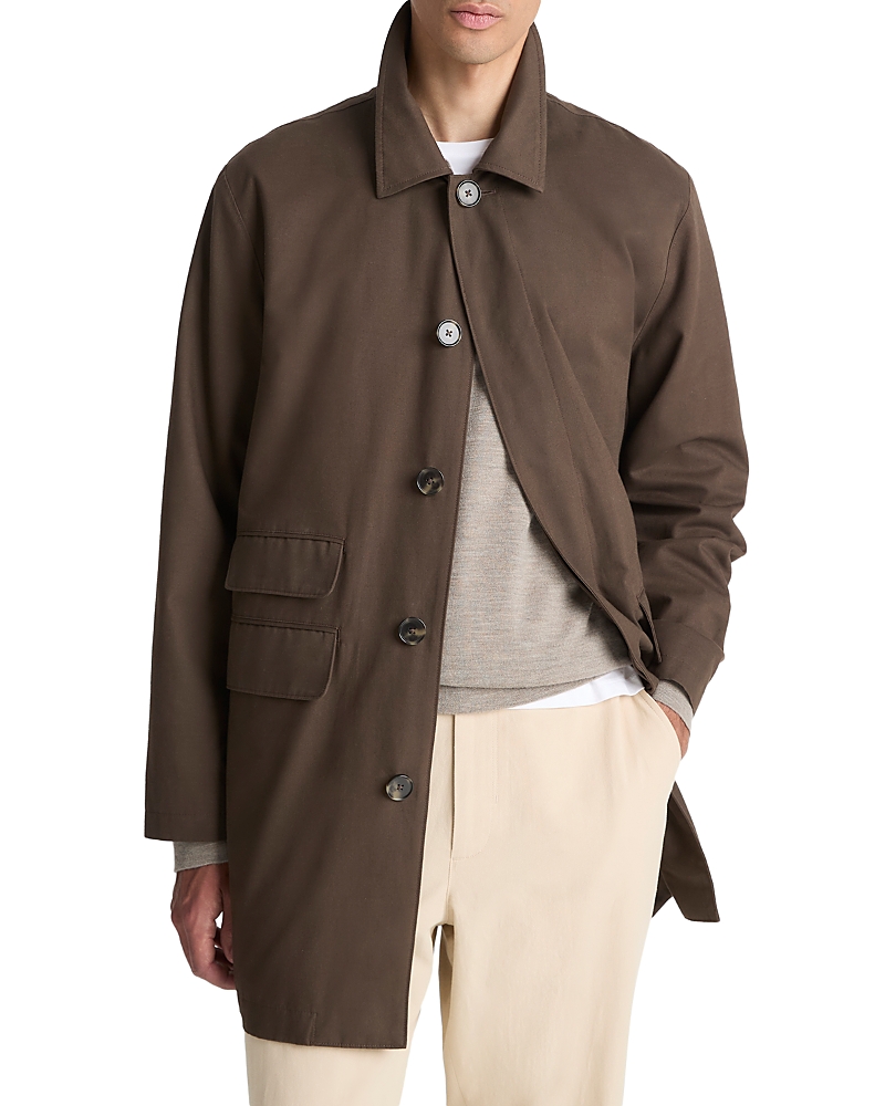Vince Lightweight Car Coat In Brown