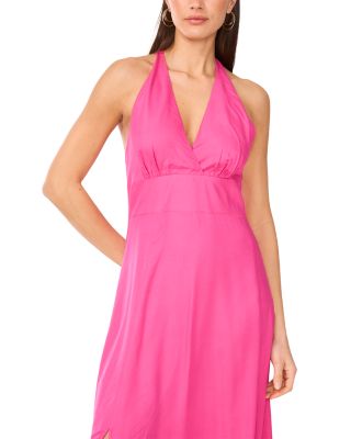 Halter Beaded Back Maxi Dress