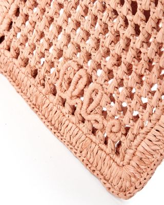 Summer Banana Raffia Mini Tote