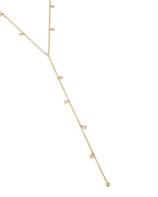 Diamond Lariat Necklace in 14K Yellow Gold, 0.56 tcw