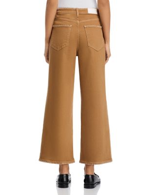 Getty High Rise Wide Leg Cropped Jeans in Tradewind