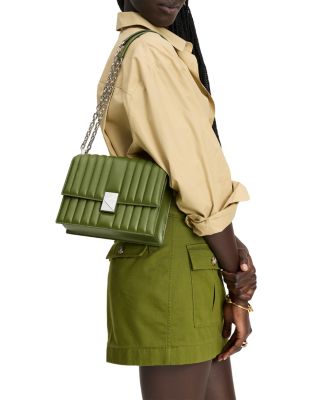 Deco Quilted Leather Small Chain Shoulder Bag