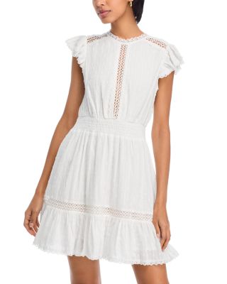 Lace Inset Flutter Mini Dress- Exclusive