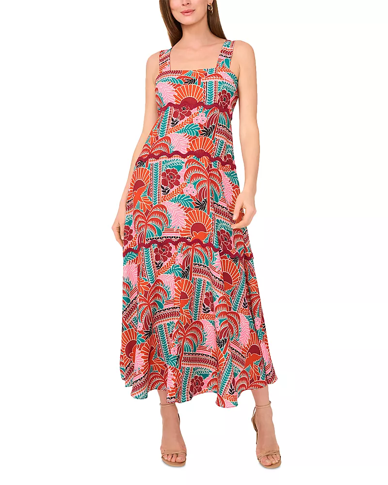 Vince Camuto Rickrack Trim Tiered Maxi Dress