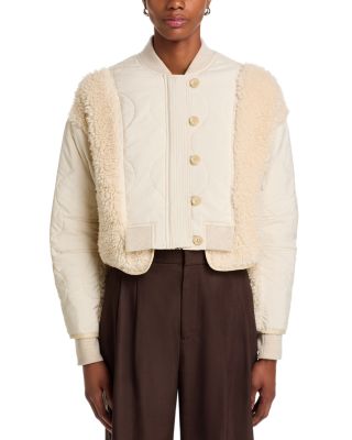 Cropped Sherpa Combo Jacket
