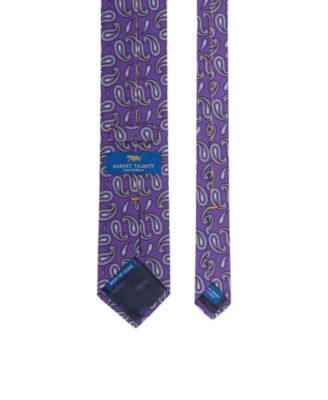 Robert Paisley Printed Silk Necktie