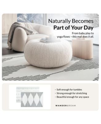  Reversible Baby PlayMat - Art Deco Inspired Design – Soft, Non-Toxic Foam – Waterproof, Easy to Clean