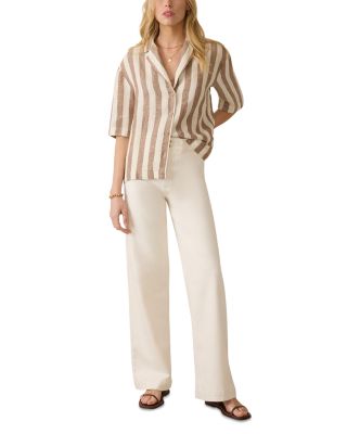 Linen Button Down Camp Shirt