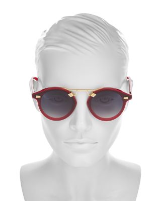 STL Nylon Geometric Sunglasses, 63mm