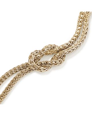 14K Yellow Gold & Sterling Silver Love Knot Bracelet, 7mm
