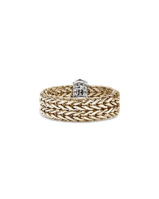 14K Yellow Gold Diamond Icon Link Ring