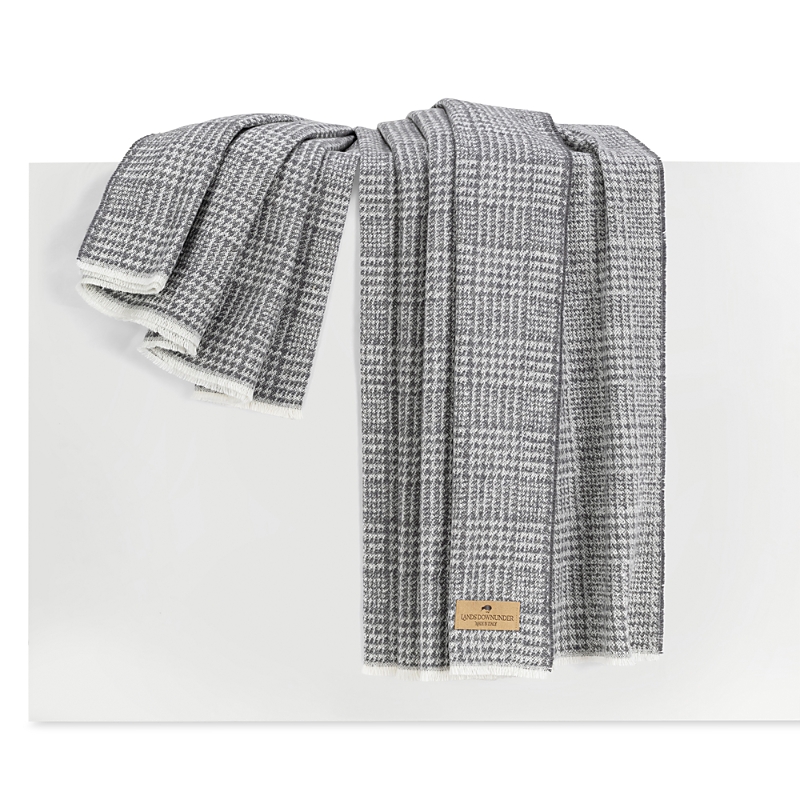 Lands Downunder Sutton Plaid Throw In Gray