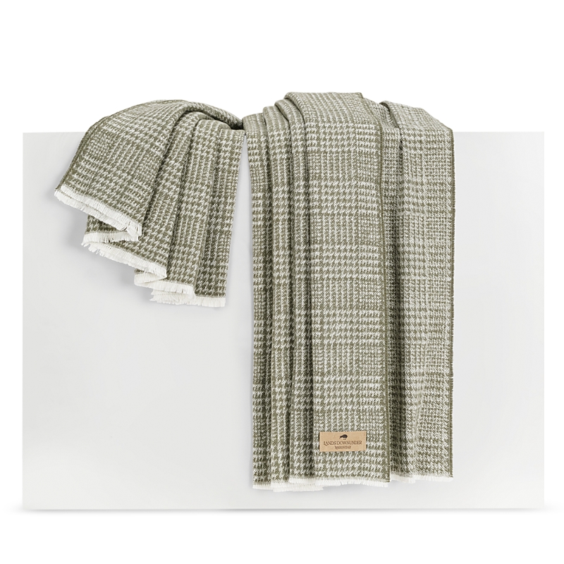 Lands Downunder Sutton Plaid Throw In Green