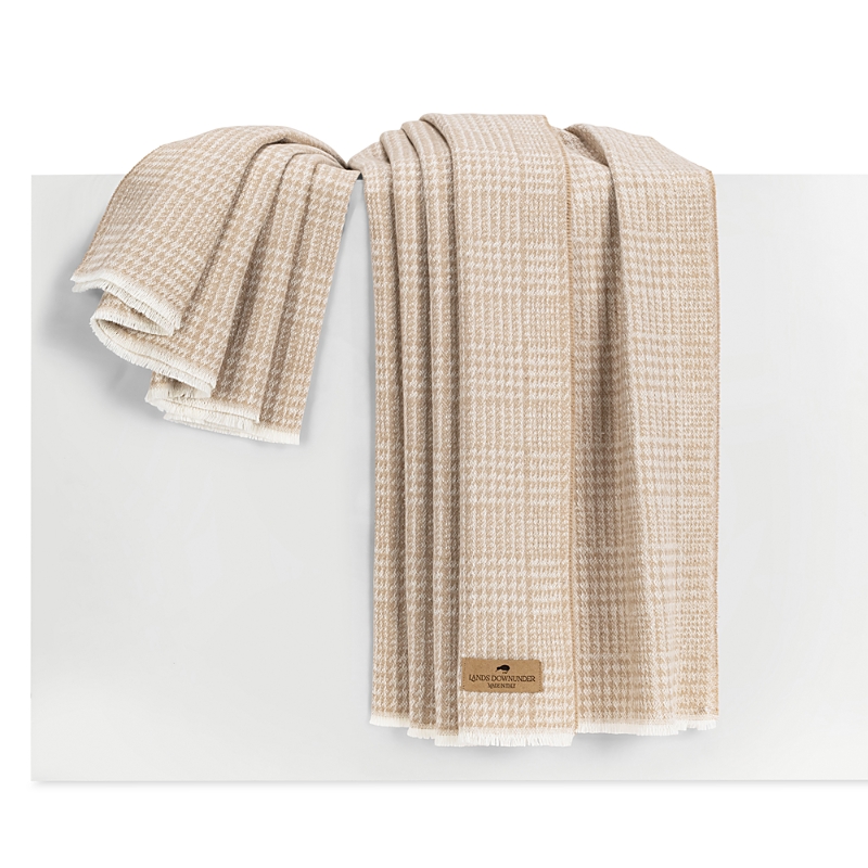 Lands Downunder Sutton Plaid Throw In Neutral