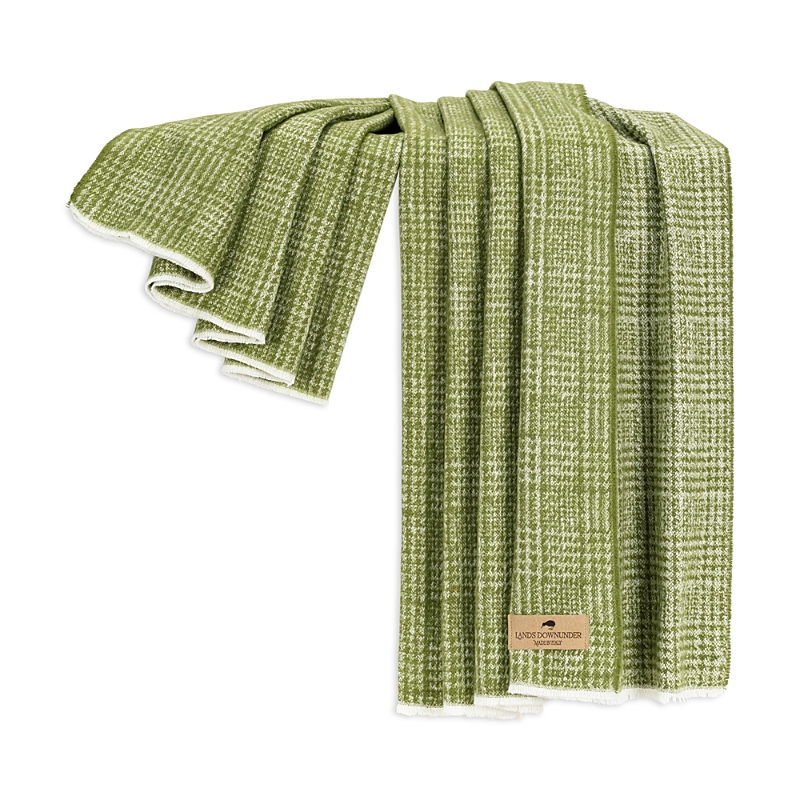 Lands Downunder Sutton Plaid Throw In Green