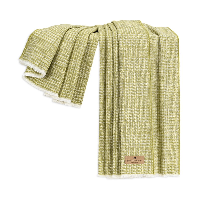 Lands Downunder Sutton Plaid Throw In Green