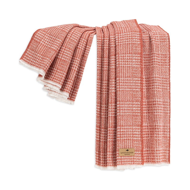 Lands Downunder Sutton Plaid Throw In Red