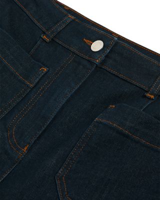 Sakura High Rise Flare Jeans in Dark Blue