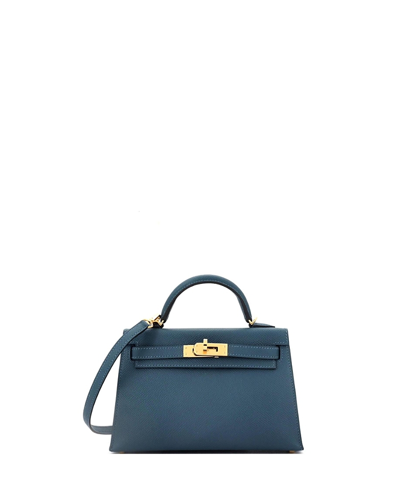 Pre-owned Pre-owned Hermes Hermes Kelly 20 Handbag Blue Epsom With Gold Hardware